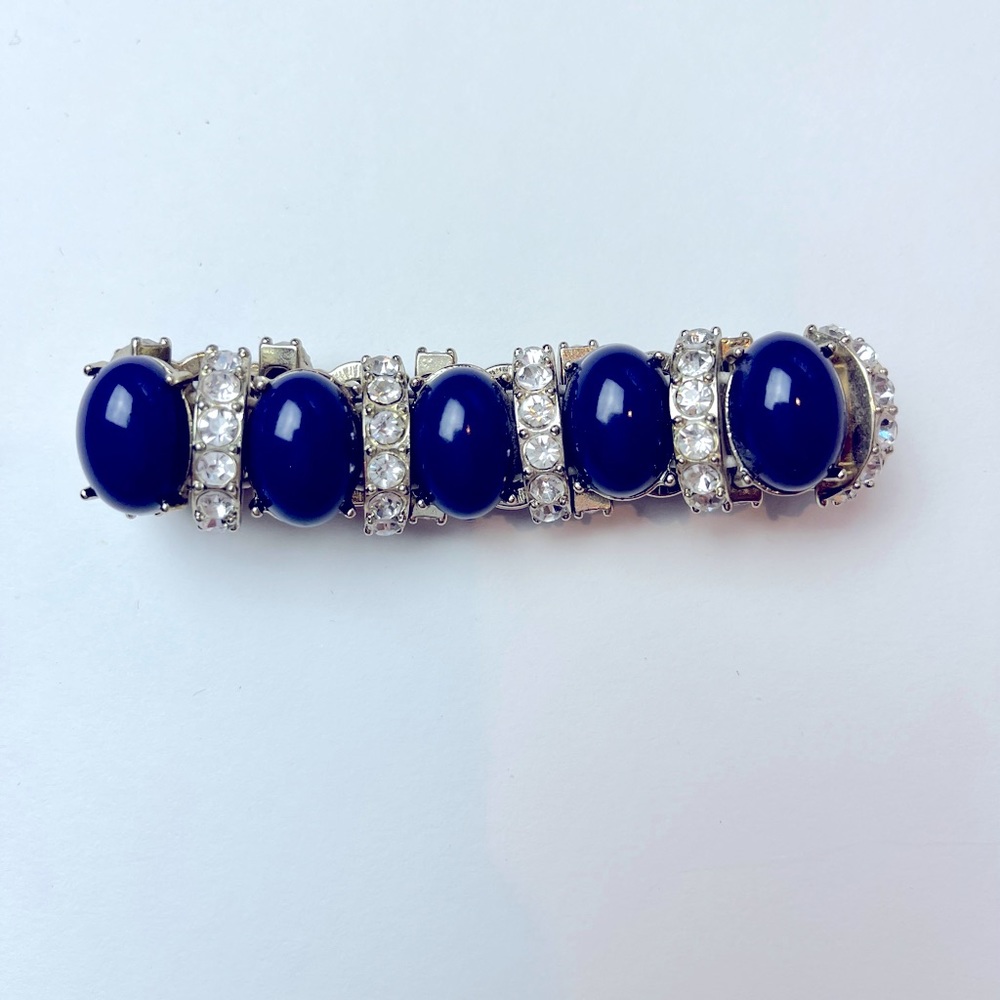 Blue Stone and Crystal Bracelet